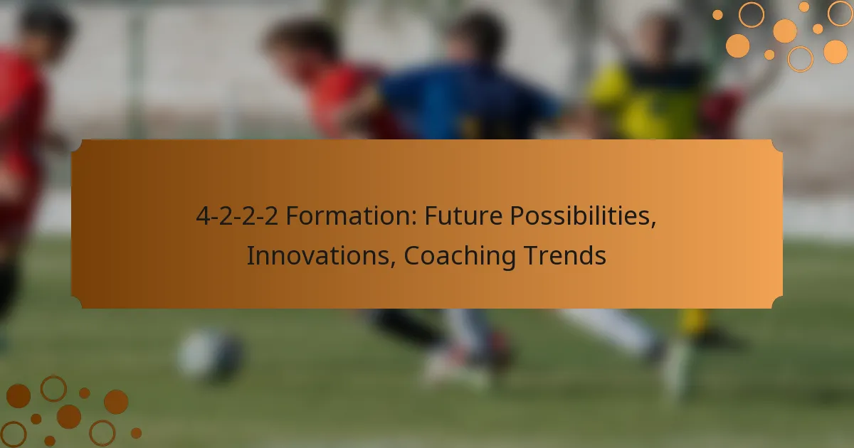 4-2-2-2 Formation: Future Possibilities, Innovations, Coaching Trends