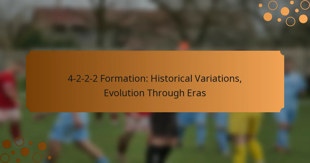 4-2-2-2 Formation: Historical Variations, Evolution Through Eras