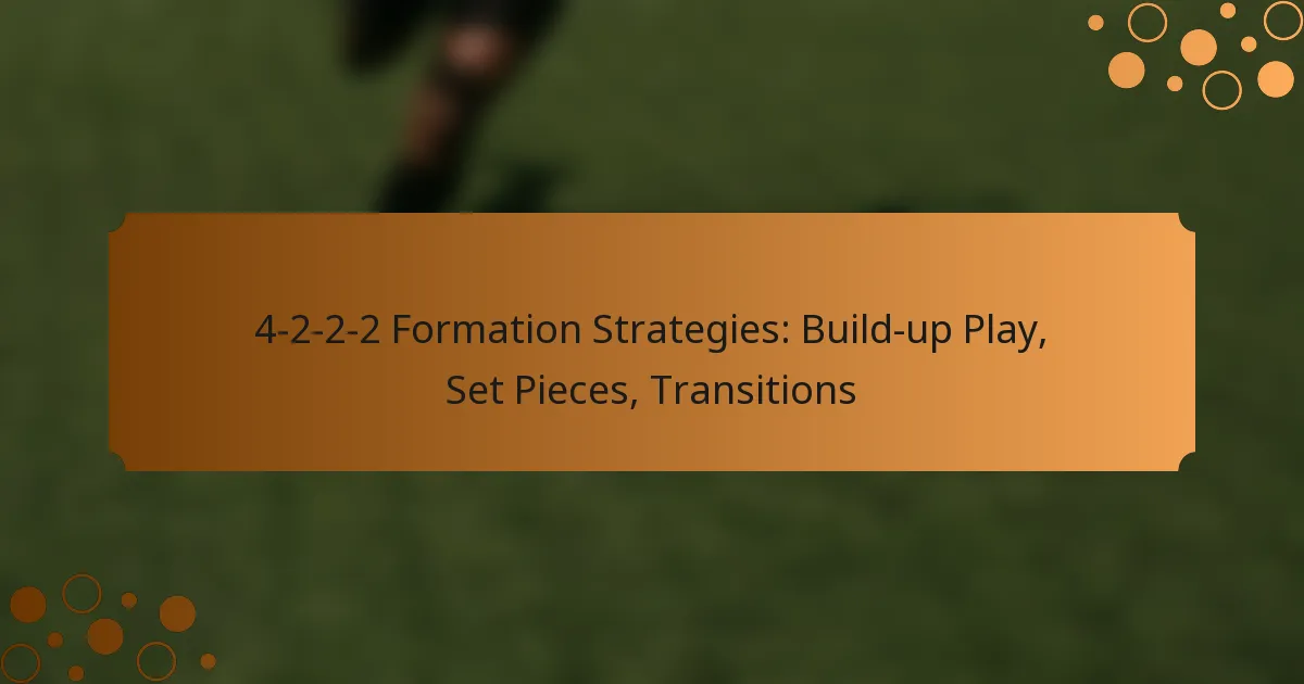 4-2-2-2 Formation Strategies: Build-up Play, Set Pieces, Transitions