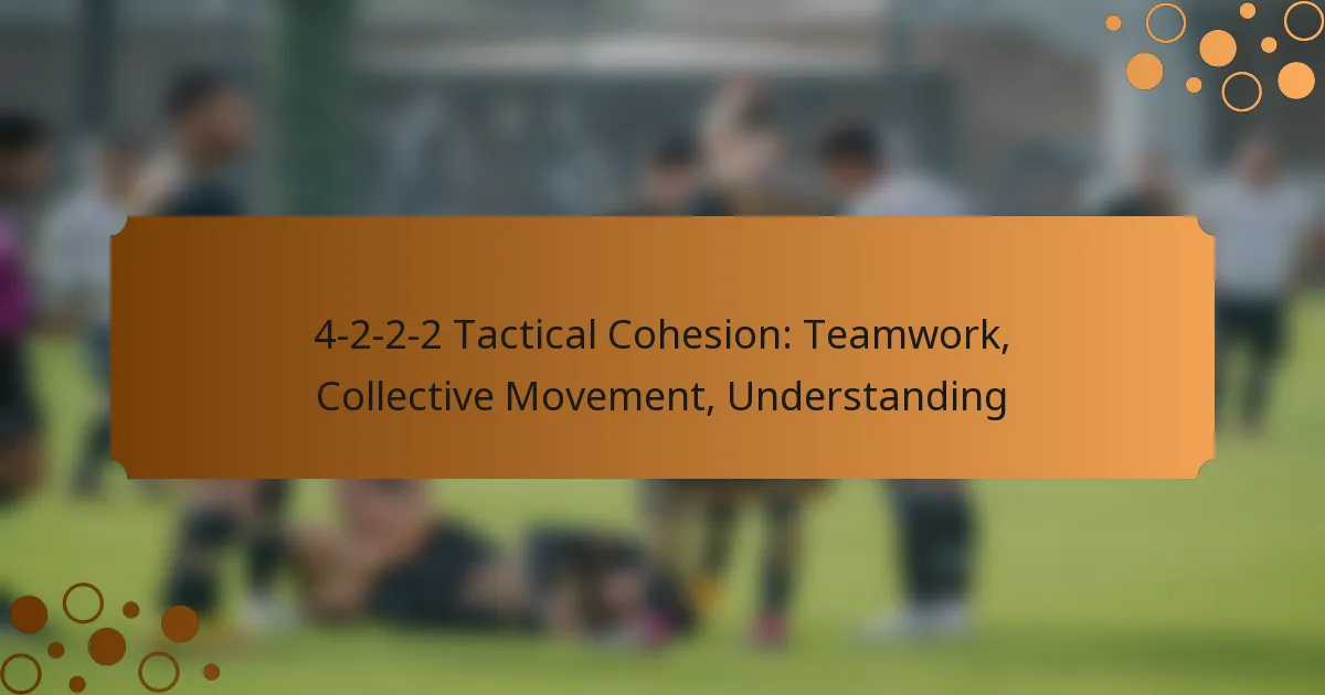 4-2-2-2 Tactical Cohesion: Teamwork, Collective Movement, Understanding