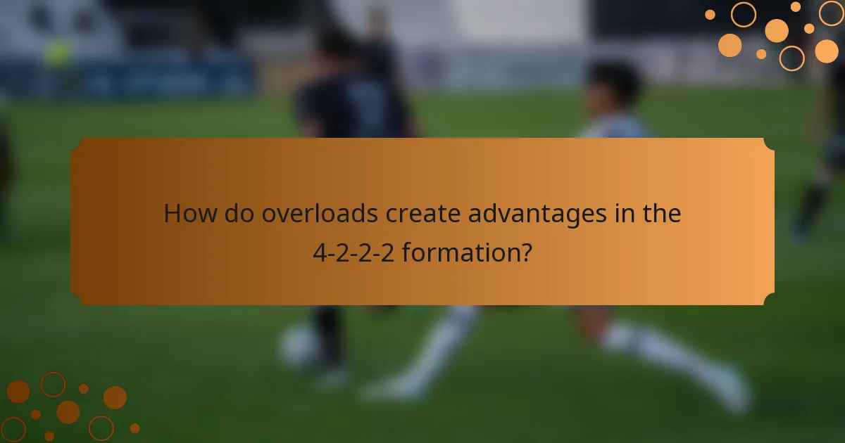 How do overloads create advantages in the 4-2-2-2 formation?