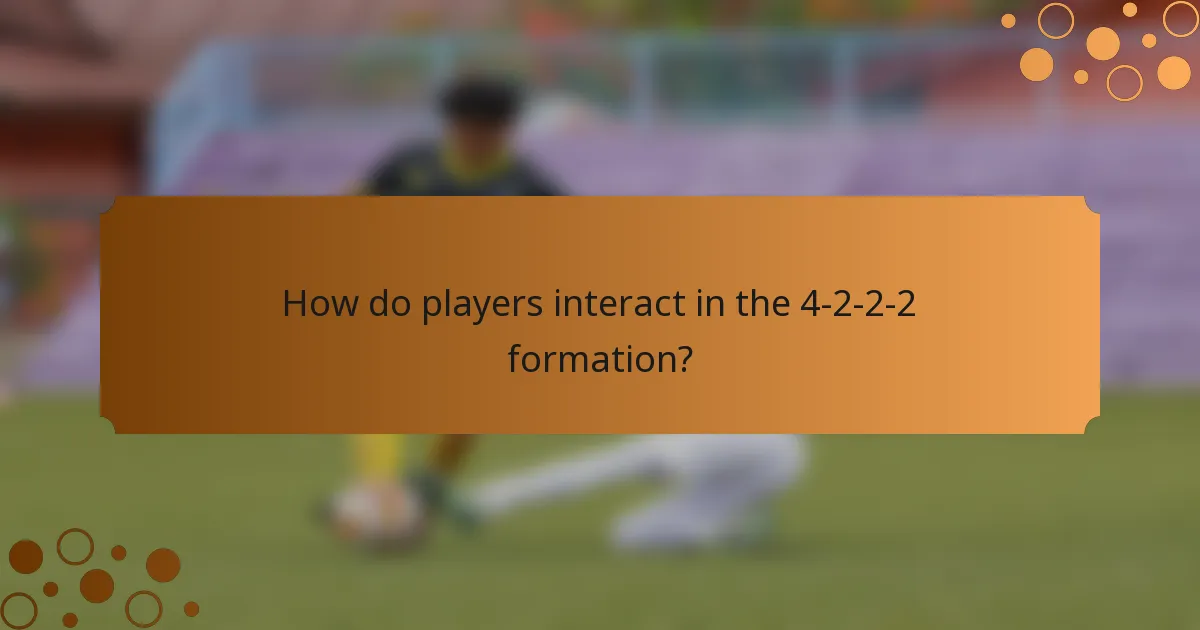 How do players interact in the 4-2-2-2 formation?
