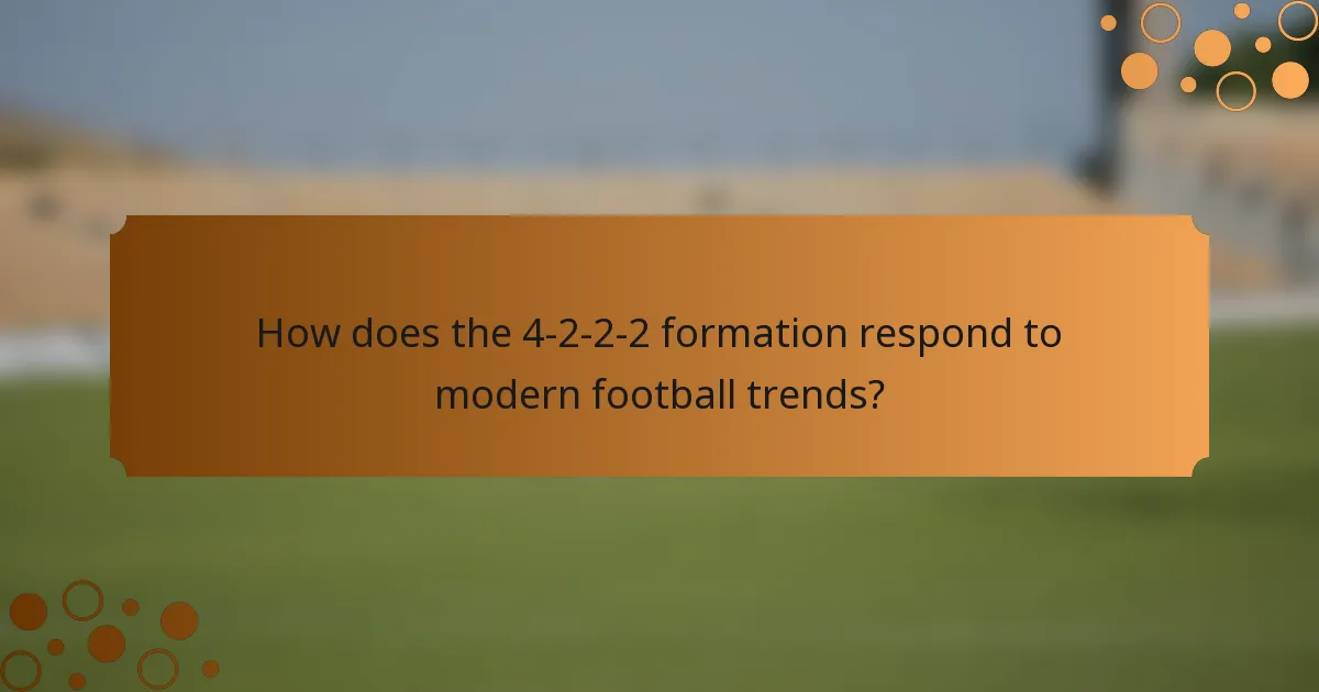How does the 4-2-2-2 formation respond to modern football trends?