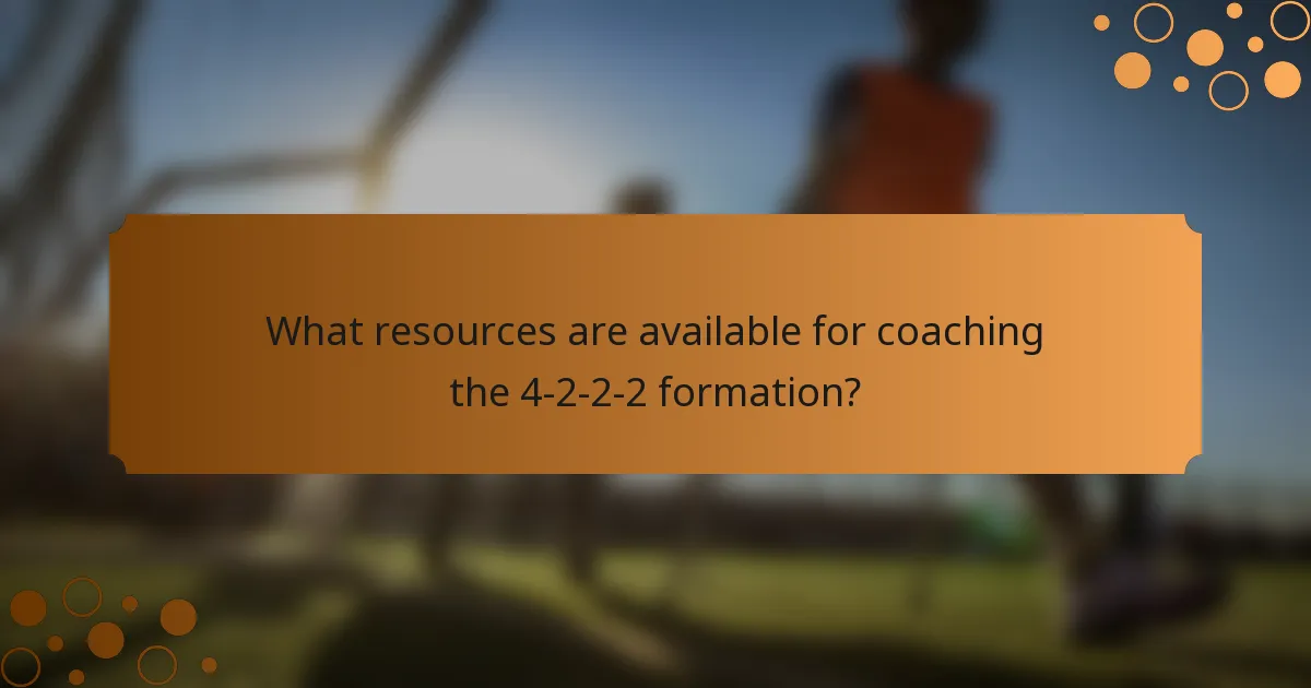 What resources are available for coaching the 4-2-2-2 formation?