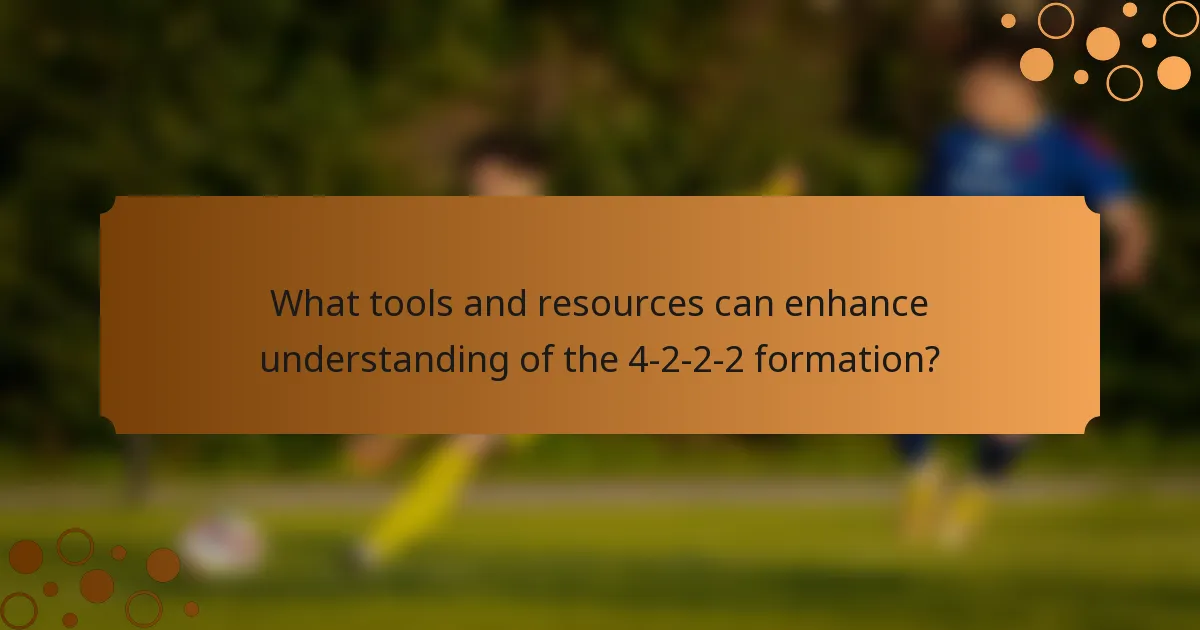 What tools and resources can enhance understanding of the 4-2-2-2 formation?